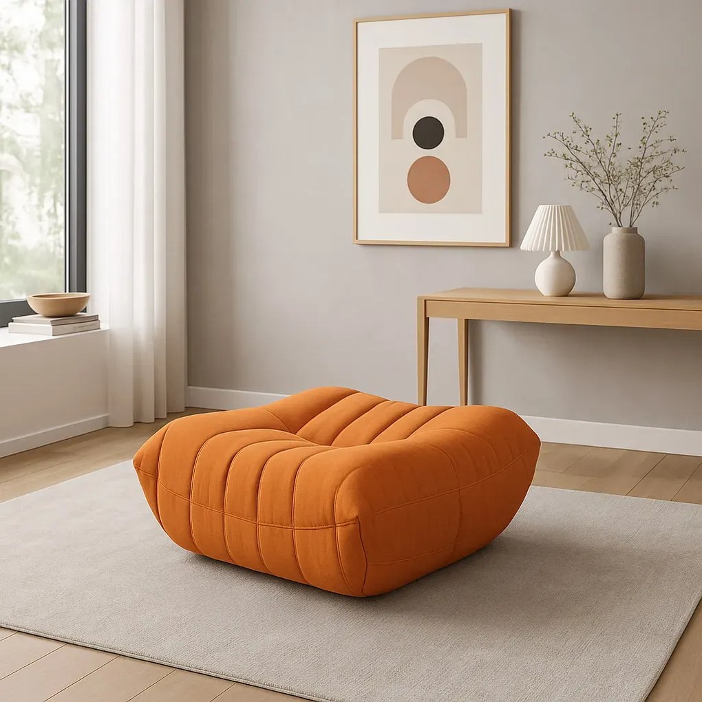 Taburet Nua 86 cm zamat oranžový
