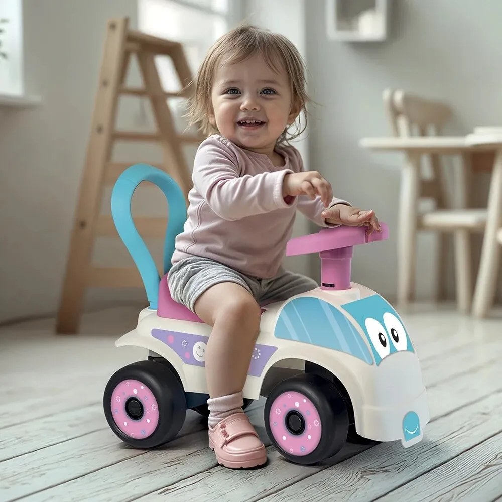 Dolu Odrážadlo auto, bielo-ružová