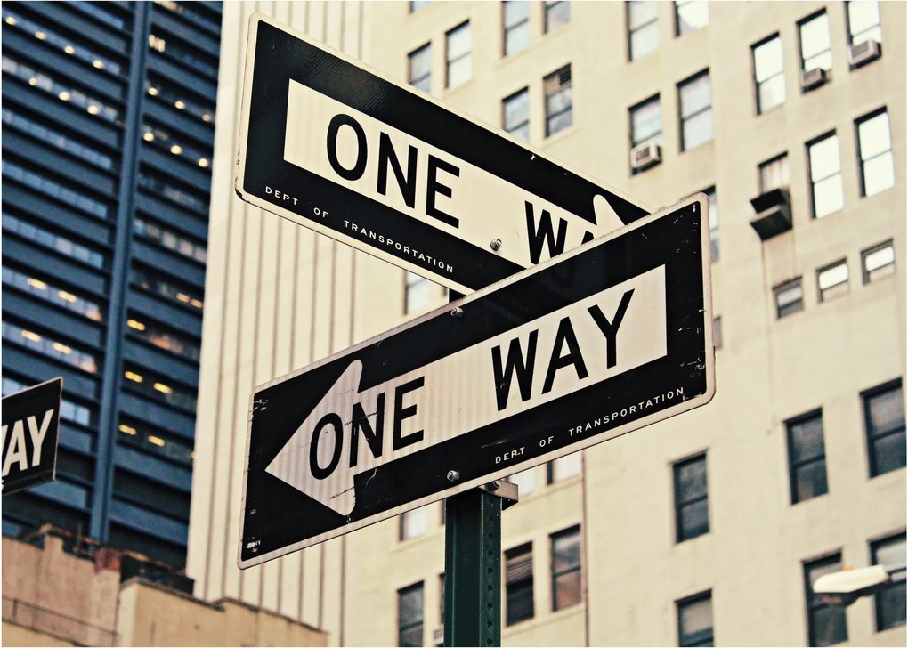 Sklenený obraz - New York ONE WAY (70x50 cm)