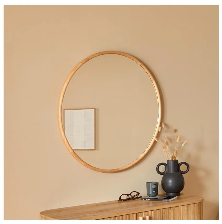 Atmosphera - Nástenné zrkadlo KIM pr. 75 cm kaučukovník