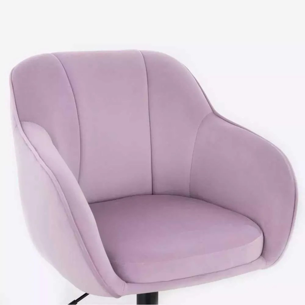 LuxuryForm DESIGN Stolička AVOLA VELUR na striebornom kríži - levanduľa