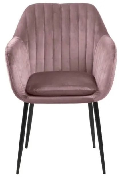 Ružové čalúnené jedálenské kreslo Emilia – Actona