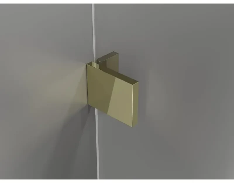 Mexen Lunar, L Duo výklopný sprchový kút 110 x 80 cm, 8mm číre sklo, zlatý profil, 834L-110L-080P-50-00