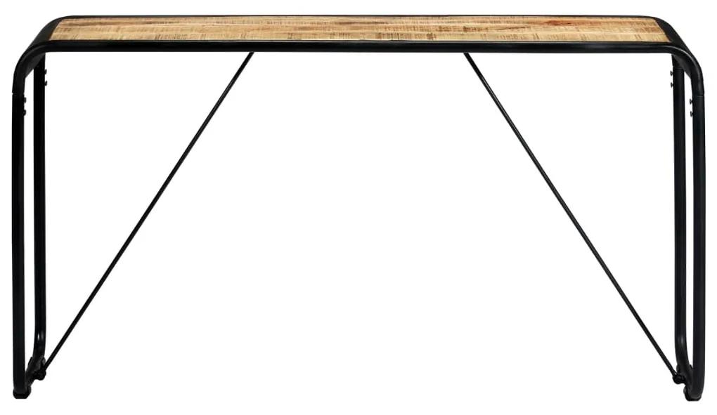 vidaXL Konzolový stolík 140x35x76 cm surové masívne mangovníkové drevo