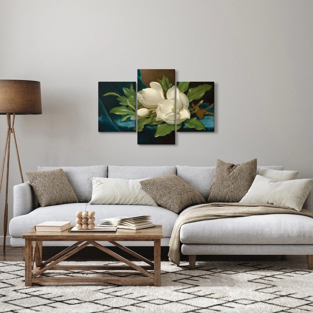 Obraz - Martin Johnson Heade, Giant Magnolias on a Blue Velvet Cloth, reprodukcia (90x60 cm)