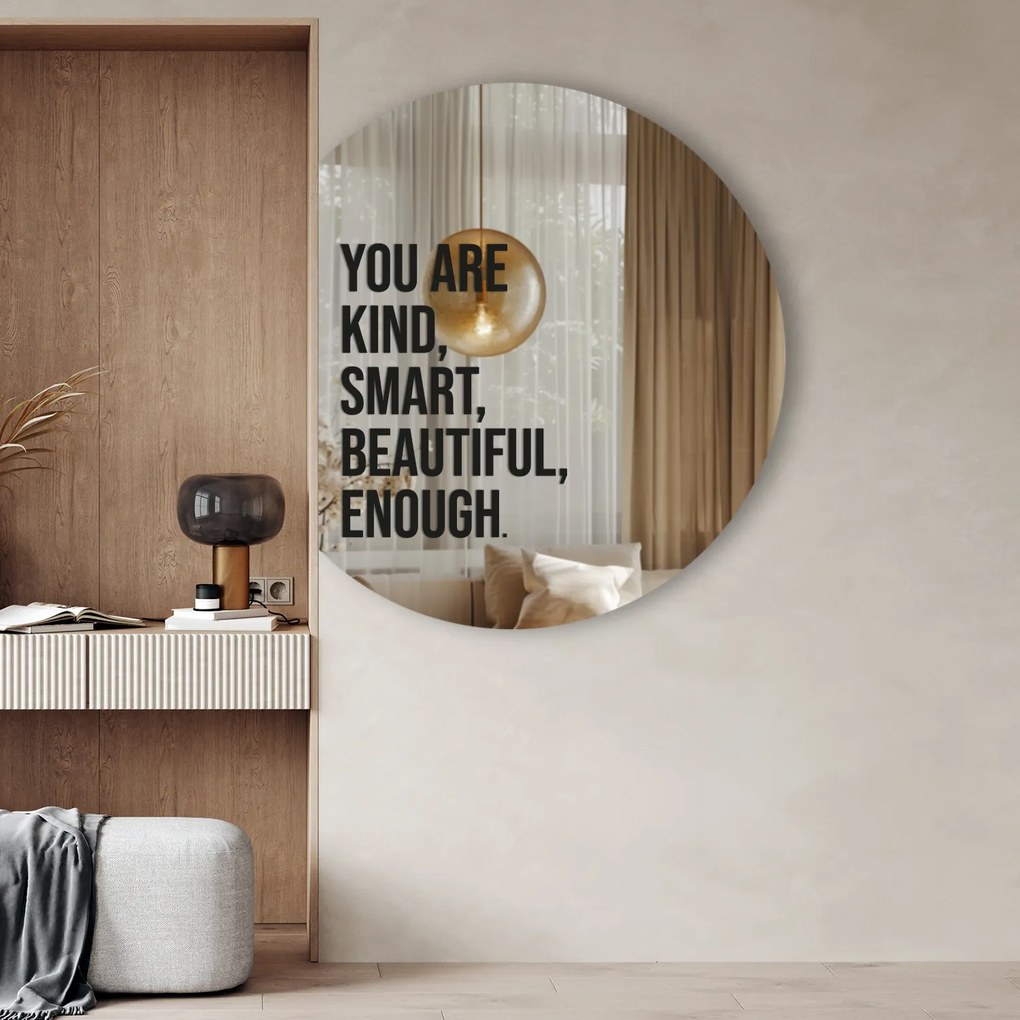 Nálepka na zrkadlo S23 – You are kind, smart, beautiful, enough.