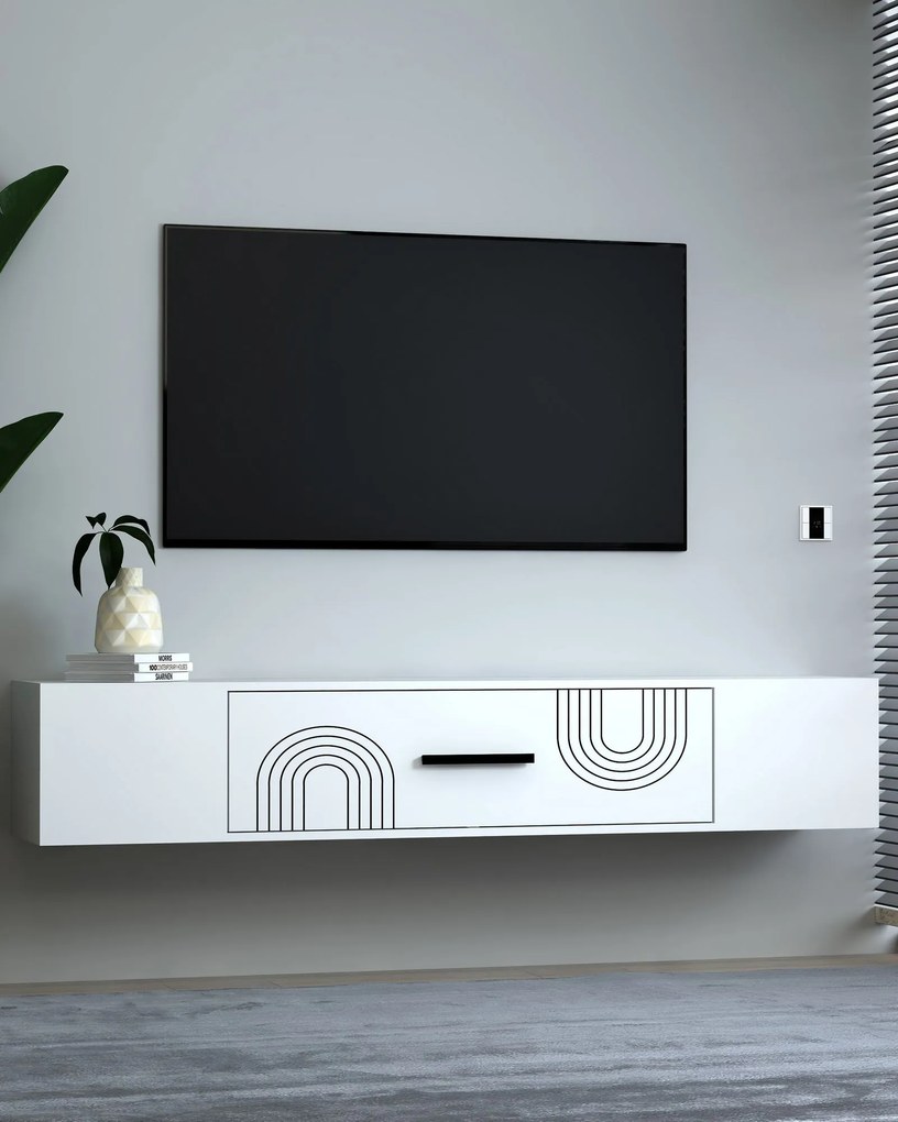 TV stolík/skrinka Kondor B (biela). Akcia -16%. Vlastná spoľahlivá doprava až k Vám domov. 1127730