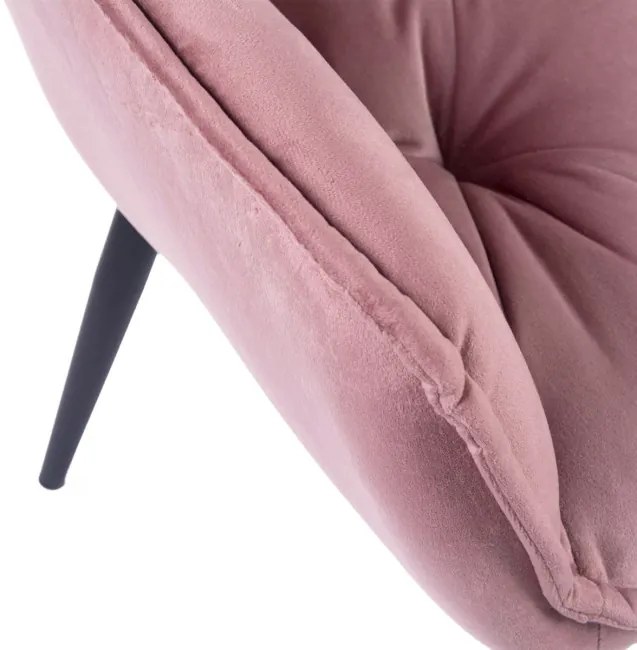 Jedálenská stolička CHERRY zamatová ružová ALL 999158