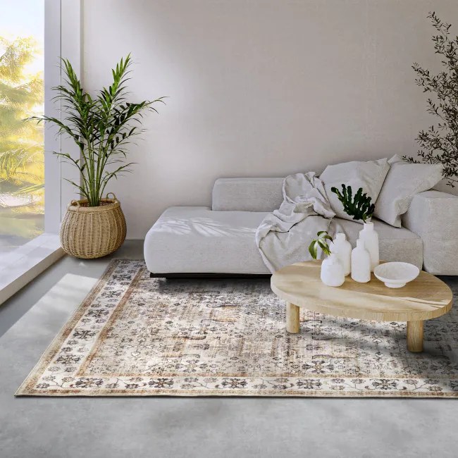 Koberec Elle Decoration Imagination Saveh krémový / zlatý