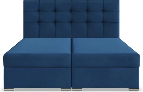 Manželská posteľ ELDA Velvet 160×200 cm tmavomodrá