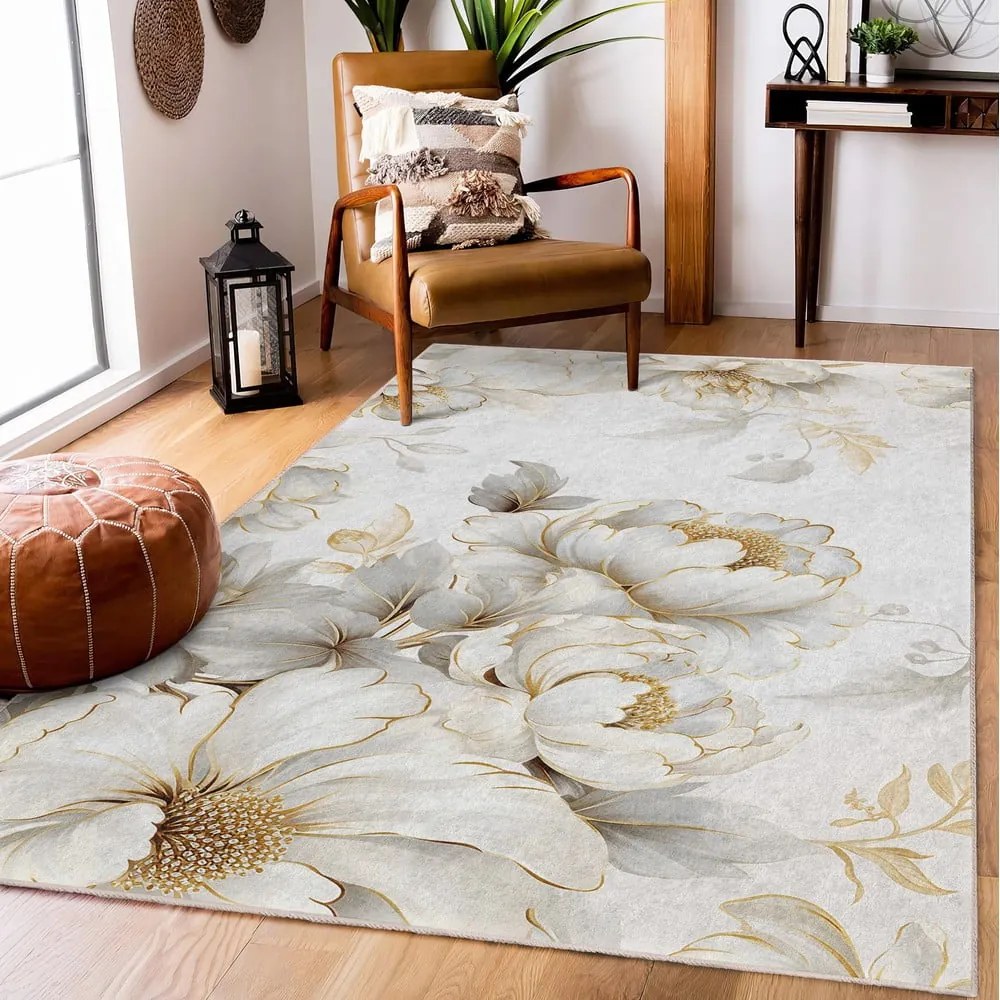 Krémový prateľný koberec 80x150 cm Soft and Gentle – Mila Home