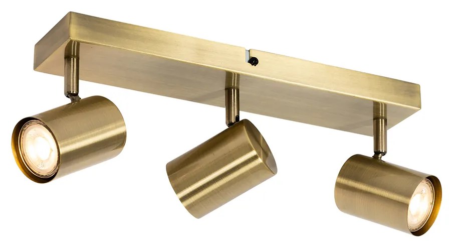 Moderné stropné svietidlo bronzové 3-svetlo nastaviteľné obdĺžnikové - Jeana