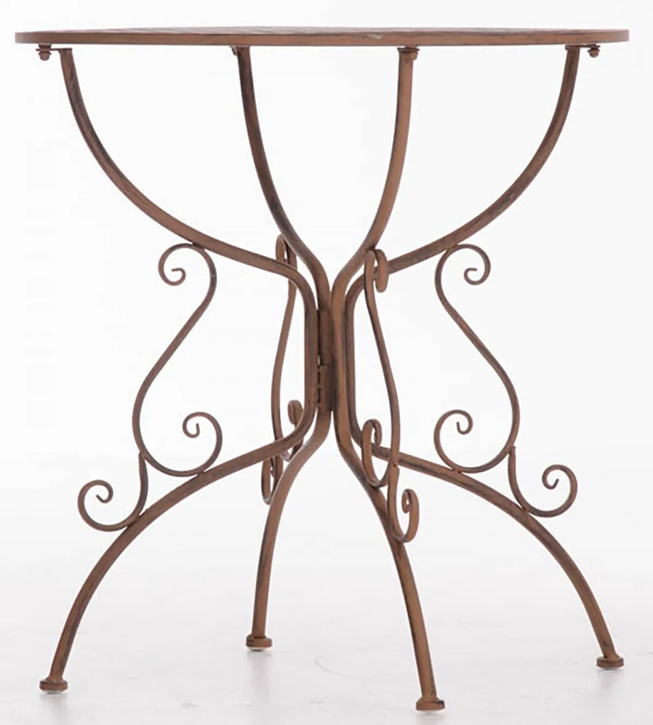 Kovový stôl GS13436802 - Hnedá antik