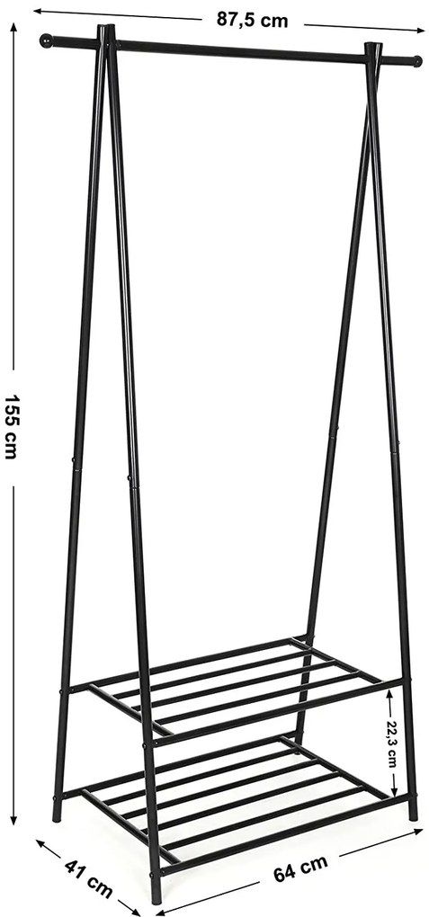 Stojan na oblečenie Hunter 40 × 151 × 64 cm SONGMICS