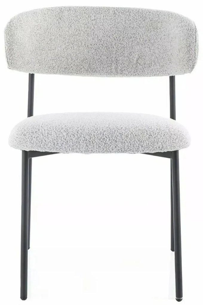 JEDÁLENSKÁ STOLIČKA POLA BÉŽOVÁ + ČIERNE NOHY