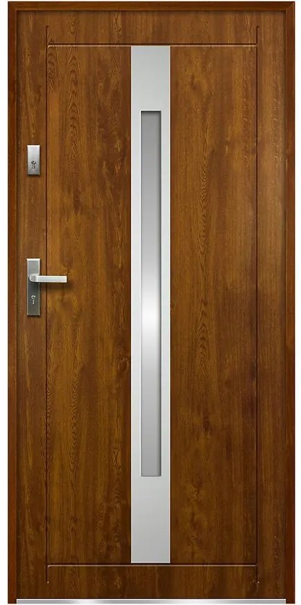 Dvere vchodové Jupiter P55 90P zlatý dub