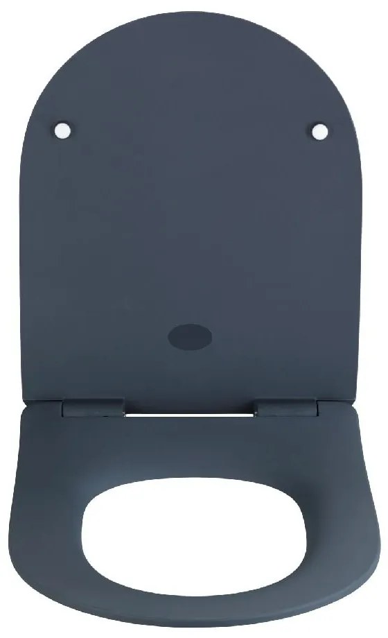 Sivé WC sedadlo Wenko Sedilo Grey, 45,2 × 36,2 cm