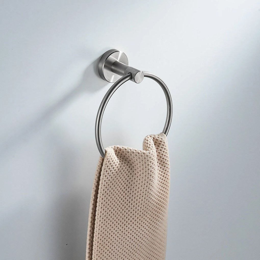 Kúpeľňový vešiak REA MODERN Ring 6610 nikel kartáčovaný