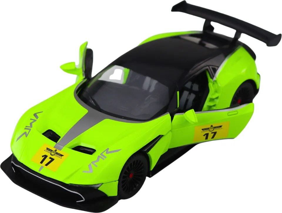 LEAN Toys Športové auto na zotrvačník so svetlami a zvukmi zelené 1:22