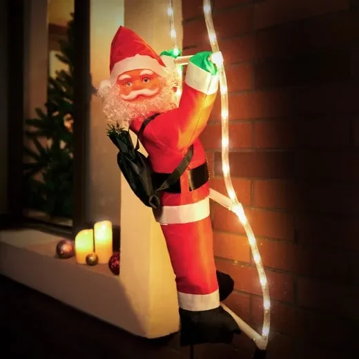 InternetovaZahrada Mikuláš na rebríku- 48 LED diód