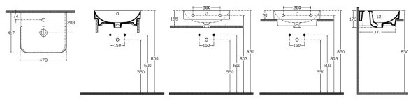 Isvea - Umývadlo na dosku SOTT AQUA 48x42 cm keramika/biela
