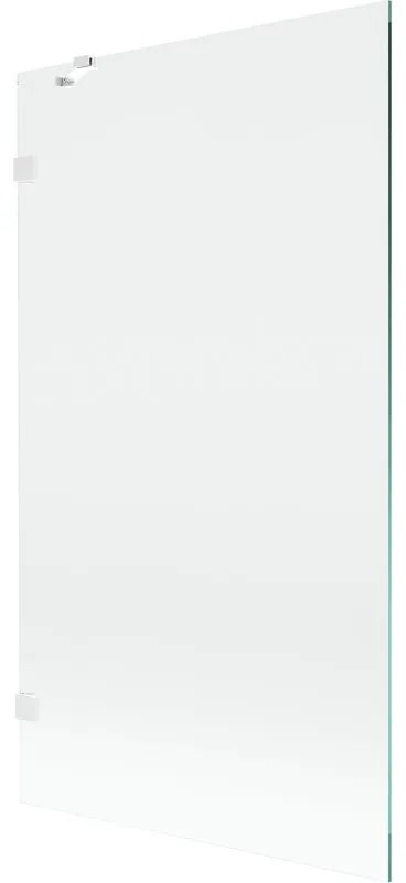 Mexen, Mexen Lunar 1-krídlová vaňová zástena 100 x 150 cm, priehľadná, biela - 897-100-000-20-00