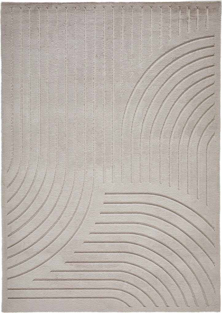 XXXLutz KOBEREC S VYSOKÝM VLASOM, 60/90 cm, taupe Novel - Koberce - 008104018492