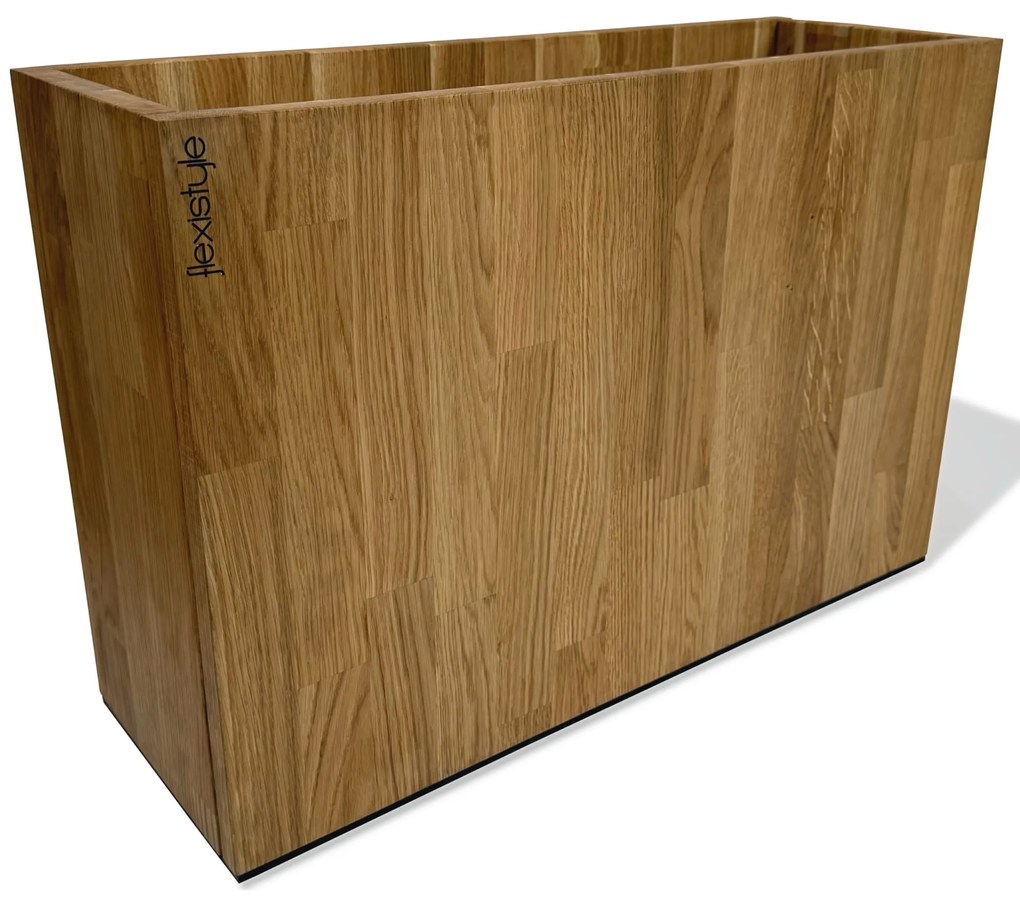 Dekorstudio Elegantný drevený dubový kvetináč do interiéru aj exteriéru 60x40x20cm