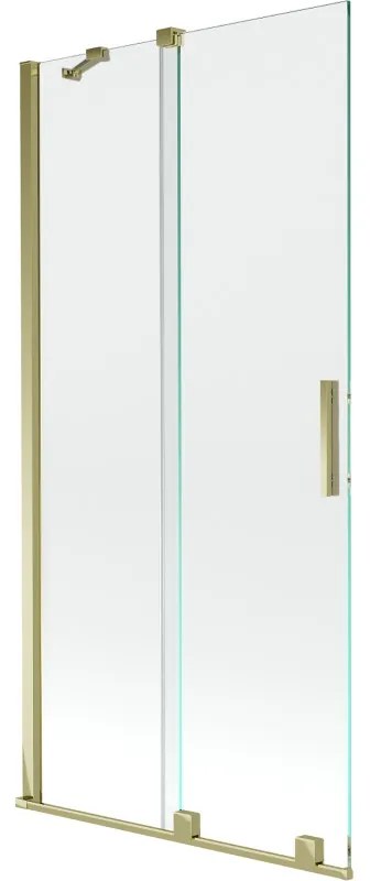 Mexen Velar vaňová zástena dvojkrídlová Posuvný 95 x 150 cm, Priehľadné, zlatý - 896-095-000-01-50
