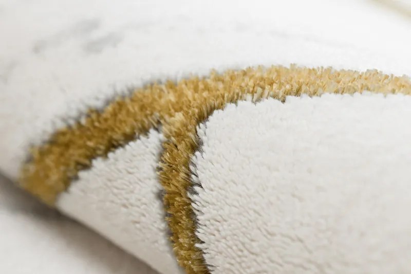 Kusový koberec Emerald geometric 1012 cream and gold, 80x150, biela, kancelária, Dywany Łuszczów