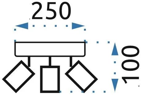 Toolight - Stropná lampa 3-ramenná 3xE27 60W APP700-3C, chrómová, OSW-05209