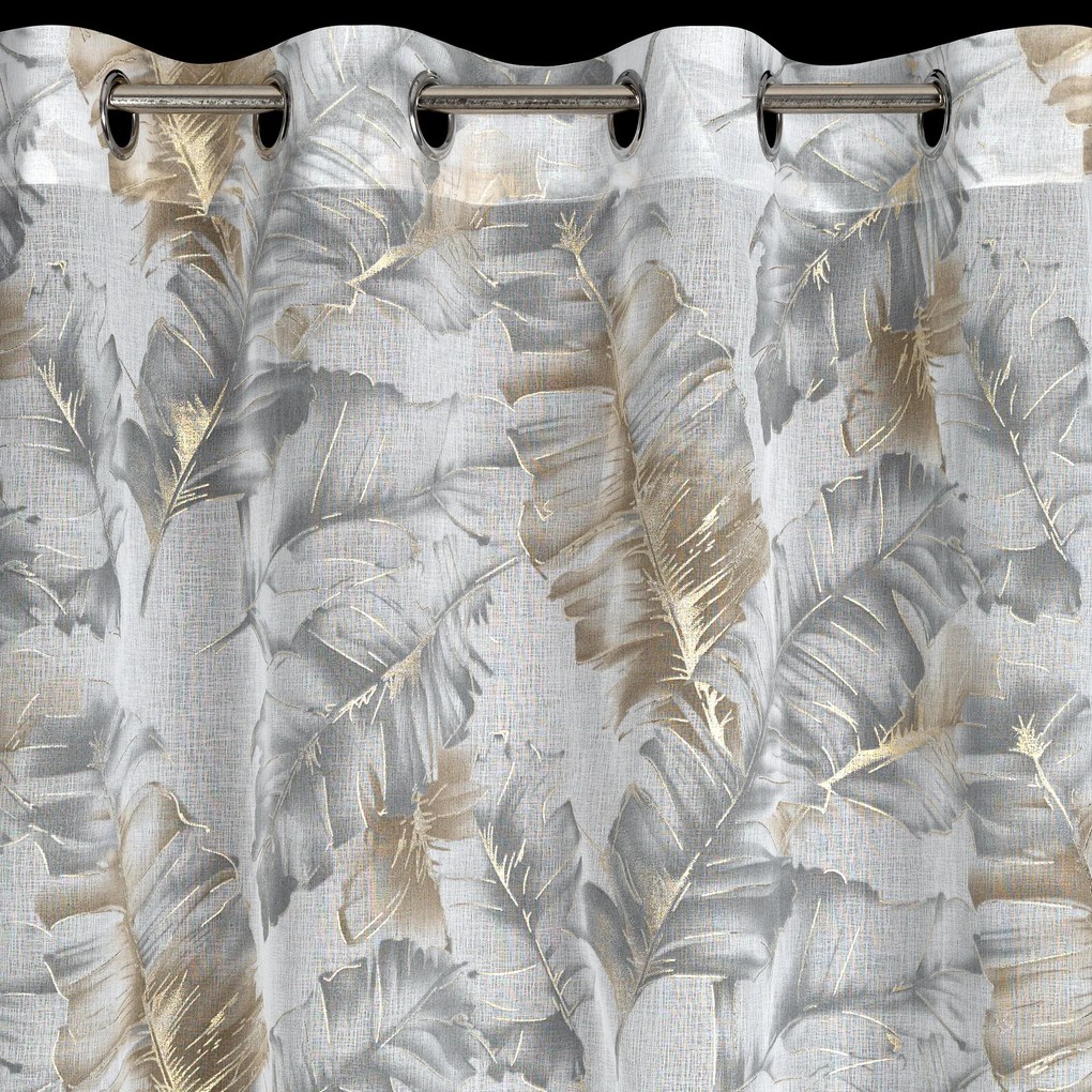 ZÁVES NA KRÚŽKOCH LAYLA 140X250 CM VZOROVANÁ