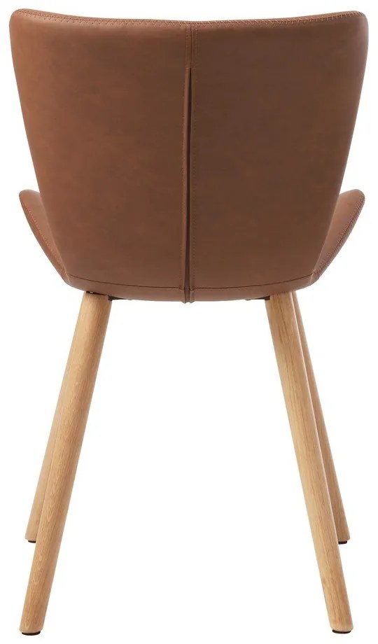 Hnedé kovové jedálenské stoličky v súprave 2 ks Teslin – Unique Furniture