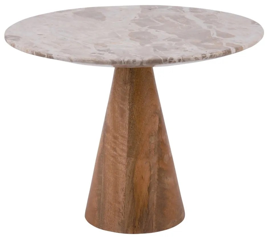 Okrúhly odkladací stolík s doskou v dekore mramoru ø 40 cm Force – Leitmotiv