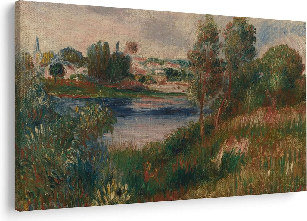 Obraz - Auguste Renoir, Landscape at Vetheuil, reprodukcia (90x60 cm)