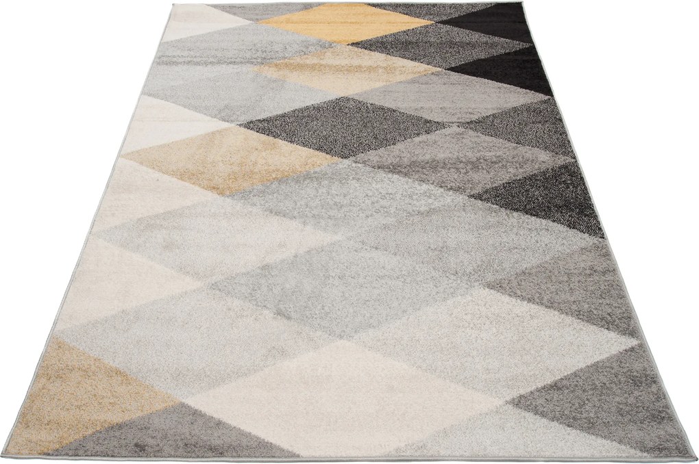 TA Koberec C939B ŠEDÁ/ŽLTÁ AZÚROVÁ Rozmer: 200x290 cm