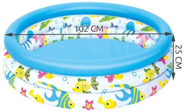Bestway BESTWAY 51008 Bazén s potlačou 102cm