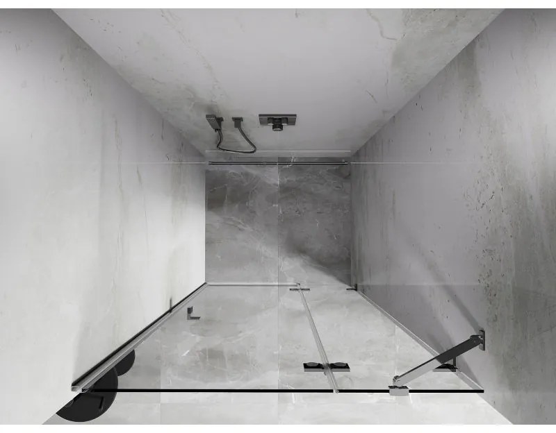 Mexen, Mexen Lunar pravé otočné sprchové dvere 120 cm, transparentné, chróm - 834-120-000-01-00-P