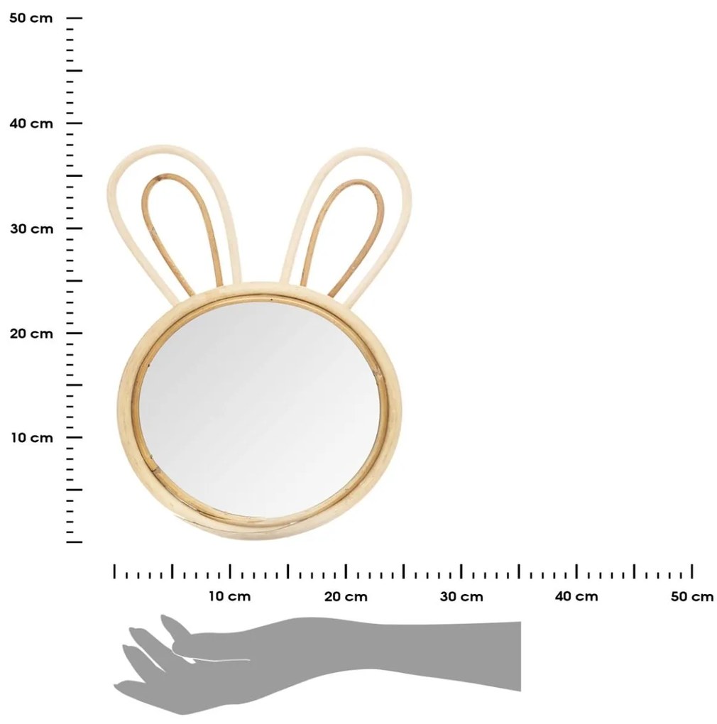 Zrkadlo Rabbit, hnedé