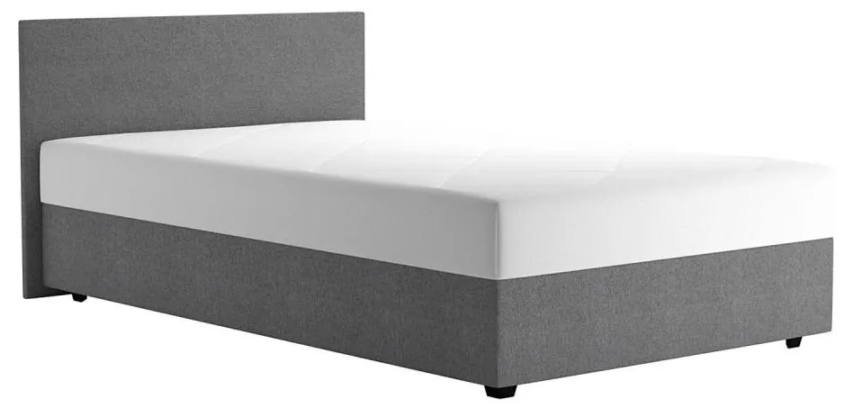 Čalúnená posteľ s úložným priestorom a matracom DARIA 120x200 cm šedá BK0005