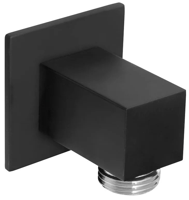 Matne čierny mosadzný diel na pripojenie sprchy – Sapho