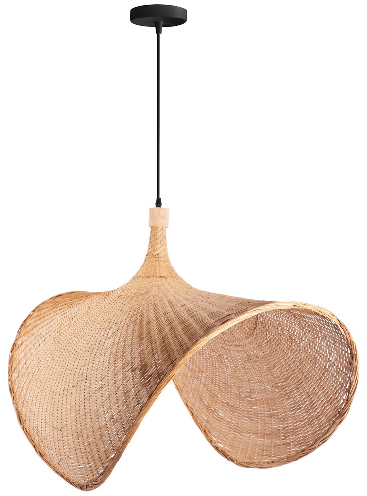 Toolight Boho, závesné svietidlo 1xE27 APP1577-5C, prírodná hnedá, OSW-03800