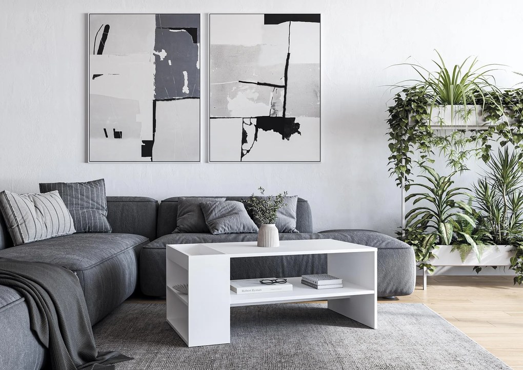 Konferenčný stolík MURCIA 100 cm biely