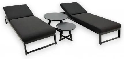 Doppler TISO + MELIA lehátko LIKA-TEX® - záhradná hliníková súprava 2+1