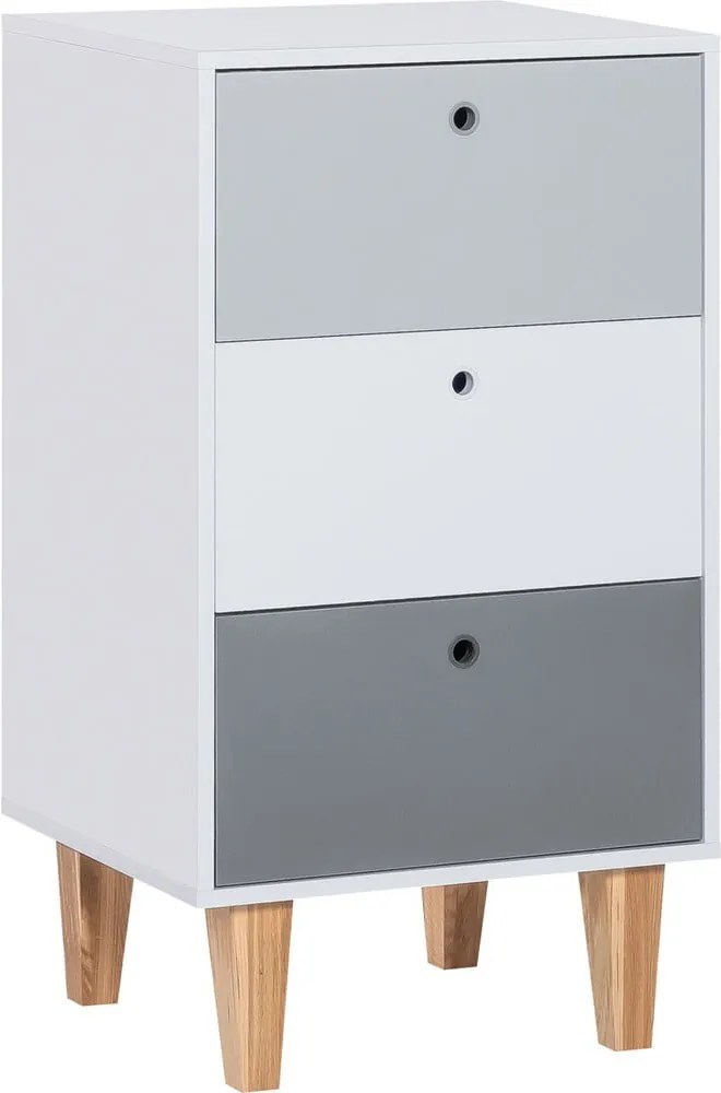 Sivá komoda Vox Concept, 53,5 × 96,5 cm