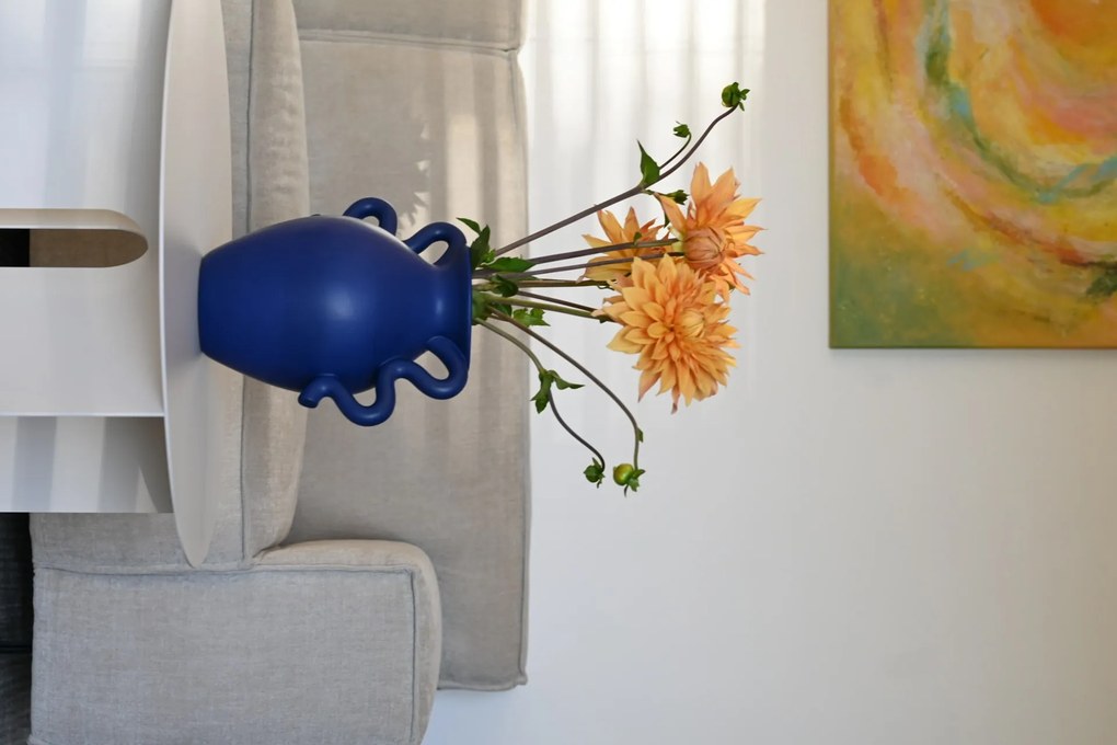 Ferm Living Keramická váza Verso Bright Blue