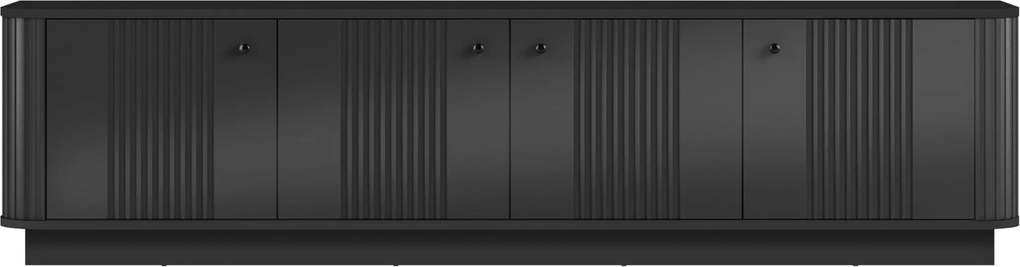 TV skrinka Vesper 4D 187 cm - čierna / čierne úchytky