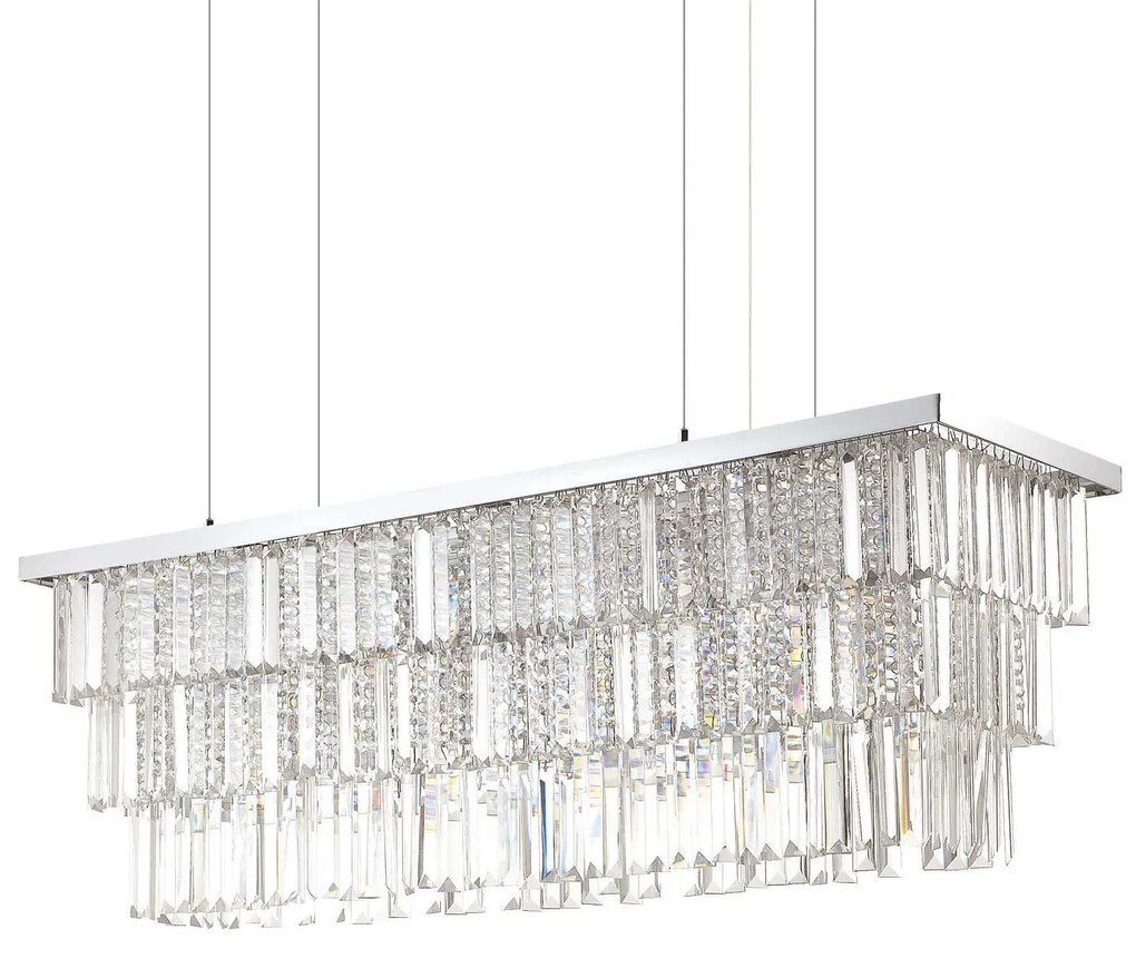 IDEAL LUX 166360 MARTINEZ SP8 závesné svietidlo chróm