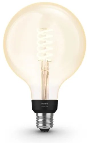 LED Stmievateľná žiarovka Philips Hue WHITE FILAMENT G125 E27/7W/230V 2100K