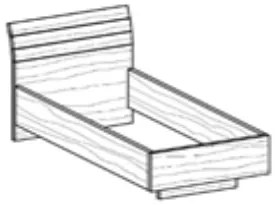 Ahorn SALINA Basic - jednolôžková posteľ, ktorá sa vznáša 80 x 200 cm, lamino